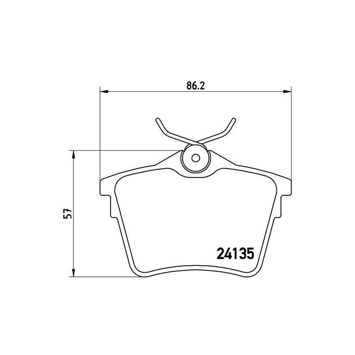 BREMBO Bremsbelagsatz, Scheibenbremse P61079