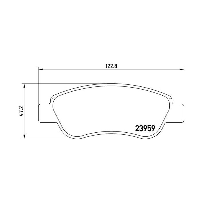 BREMBO Bremsbelagsatz, Scheibenbremse P61081