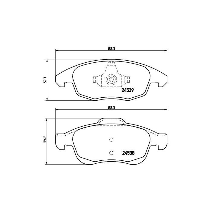 BREMBO Bremsbelagsatz, Scheibenbremse P61083