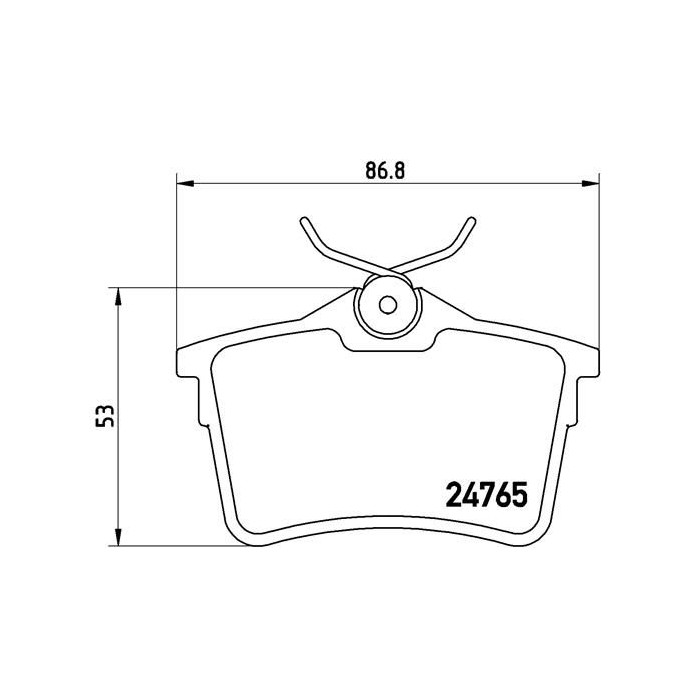 BREMBO Bremsbelagsatz, Scheibenbremse P61084