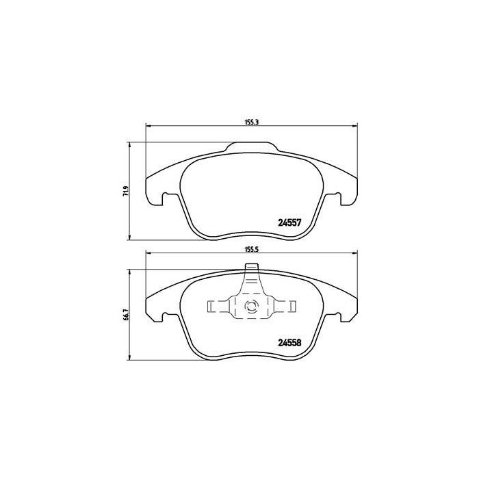 BREMBO Bremsbelagsatz, Scheibenbremse P61086