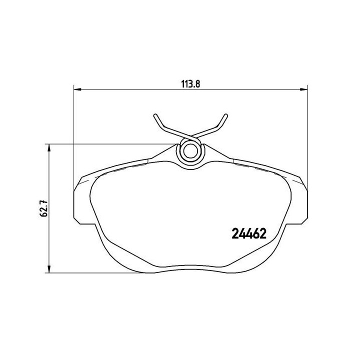 BREMBO Bremsbelagsatz, Scheibenbremse P61087