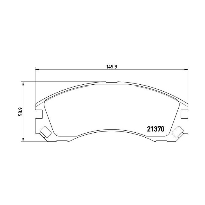 BREMBO Bremsbelagsatz, Scheibenbremse P61089