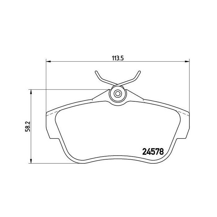 BREMBO Bremsbelagsatz, Scheibenbremse P61095