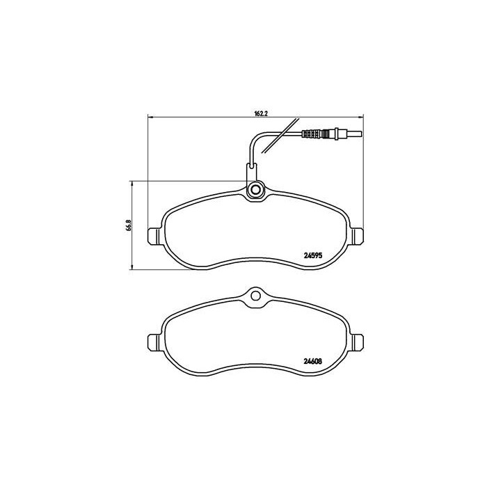 BREMBO Bremsbelagsatz, Scheibenbremse P61096