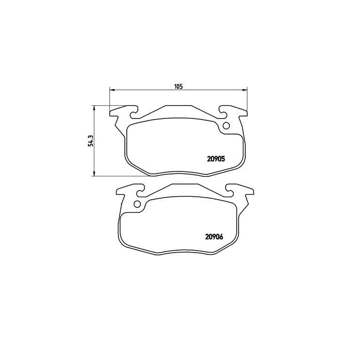 BREMBO Bremsbelagsatz, Scheibenbremse P61097