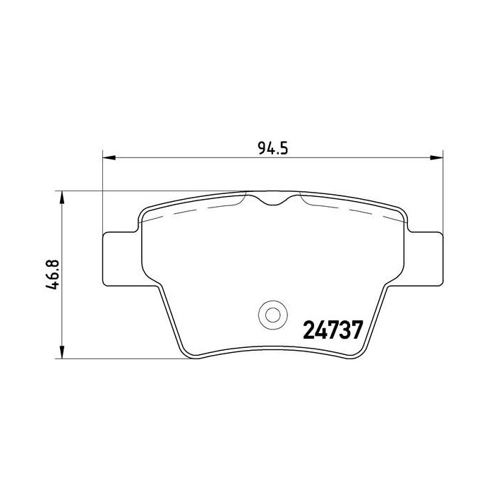 BREMBO Bremsbelagsatz, Scheibenbremse P61100