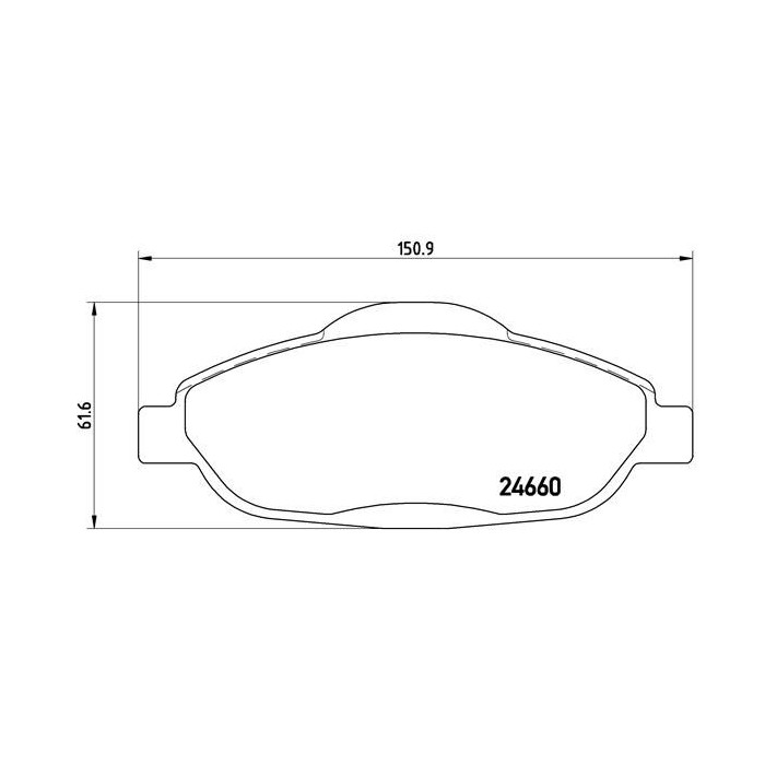 BREMBO Bremsbelagsatz, Scheibenbremse P61101