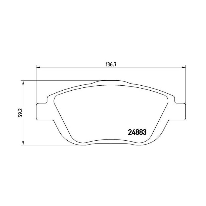 BREMBO Bremsbelagsatz, Scheibenbremse P61103