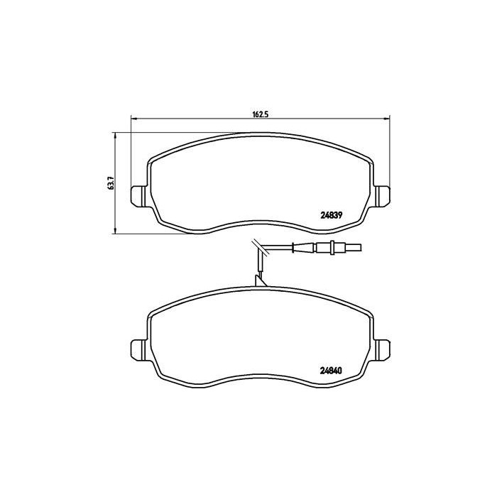 BREMBO Bremsbelagsatz, Scheibenbremse P61104