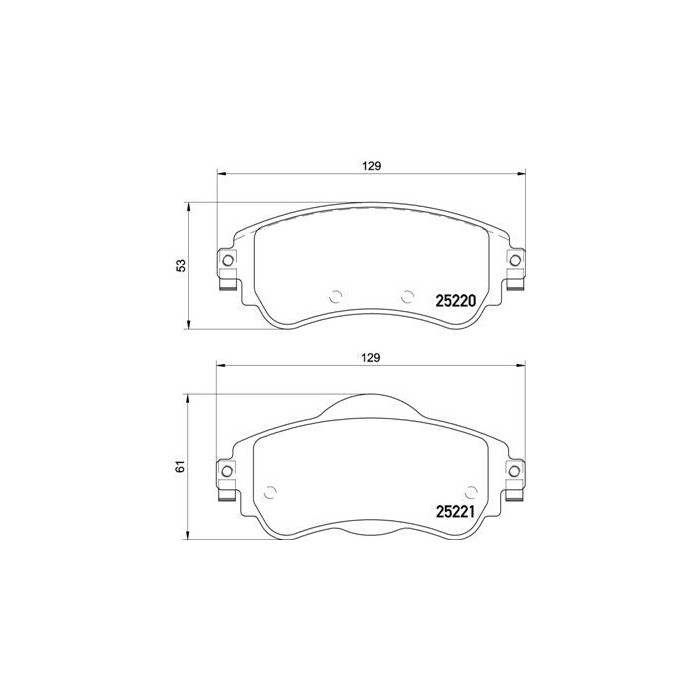 BREMBO Bremsbelagsatz, Scheibenbremse P61105