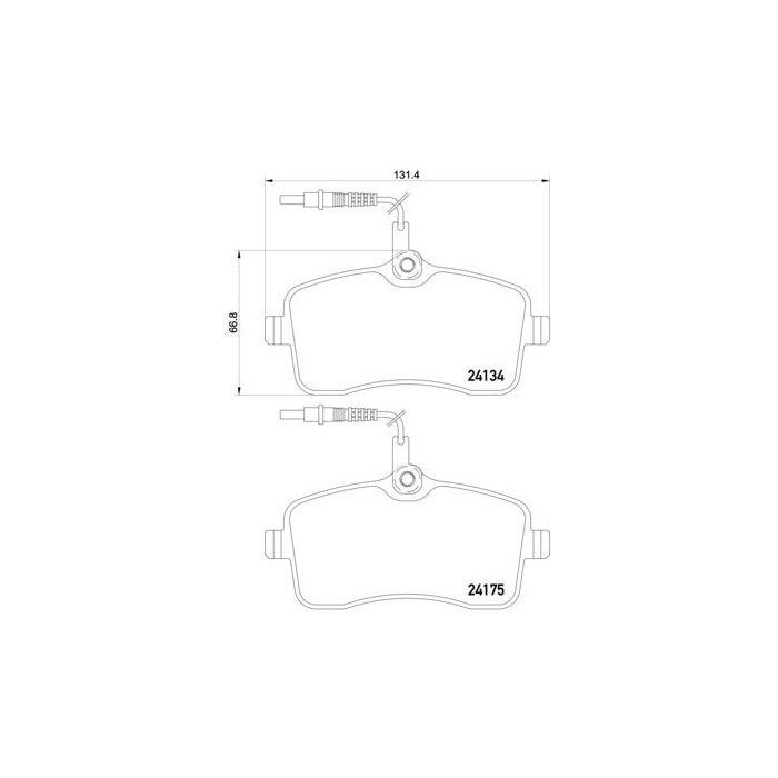 BREMBO BREMSBELÄGE, RICHTUNGSGEBUNDEN Bremsbelagsatz, Scheibenbremse P61109