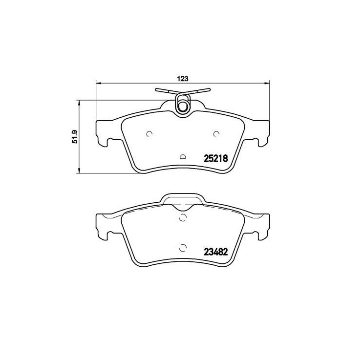 BREMBO Bremsbelagsatz, Scheibenbremse P61110