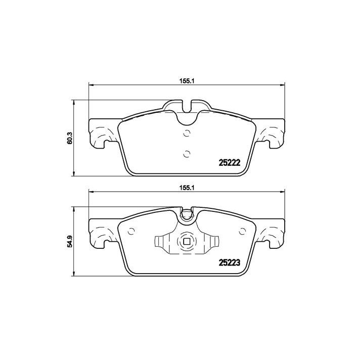 BREMBO Bremsbelagsatz, Scheibenbremse P61112