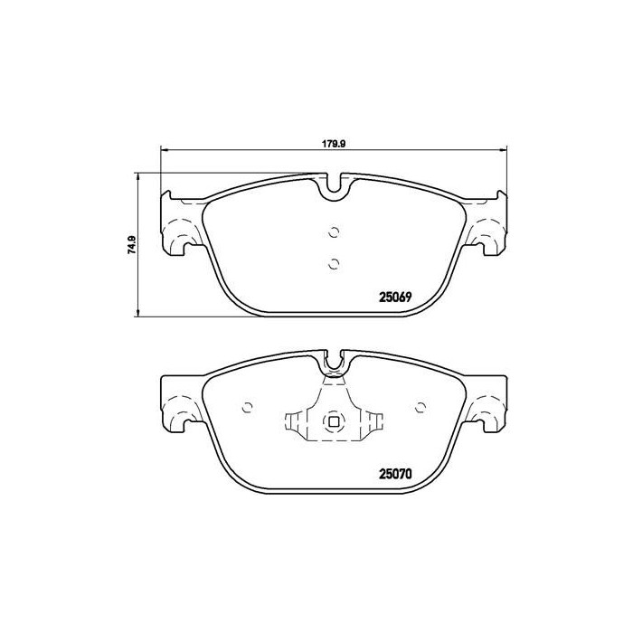BREMBO Bremsbelagsatz, Scheibenbremse P61115