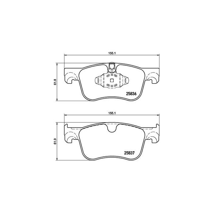 BREMBO Bremsbelagsatz, Scheibenbremse P61116