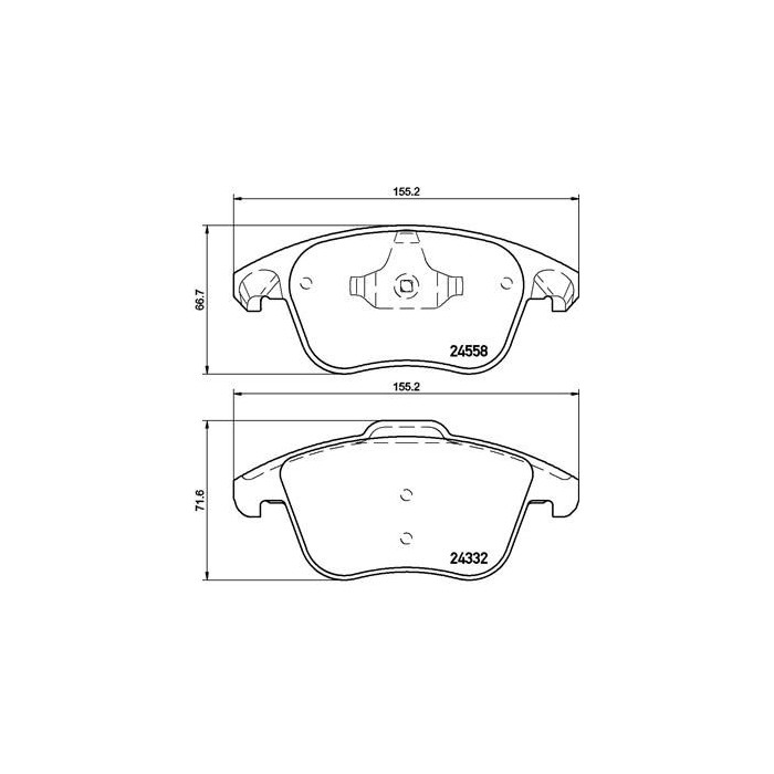 BREMBO Bremsbelagsatz, Scheibenbremse P61117