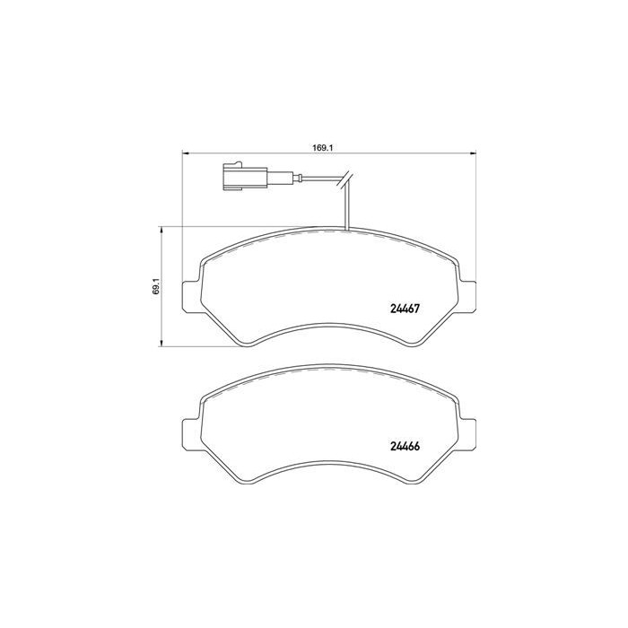 BREMBO Bremsbelagsatz, Scheibenbremse P61118