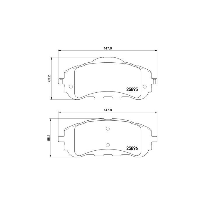 BREMBO Bremsbelagsatz, Scheibenbremse P61120