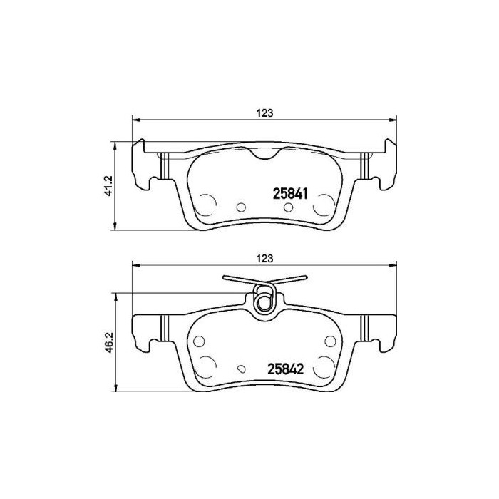 BREMBO Bremsbelagsatz, Scheibenbremse P61121