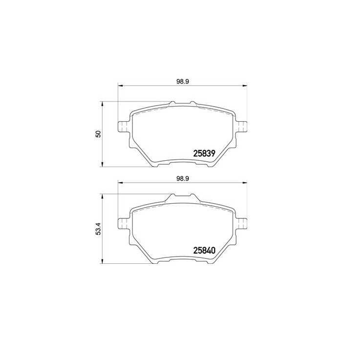 BREMBO Bremsbelagsatz, Scheibenbremse P61122