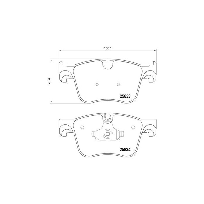 BREMBO Bremsbelagsatz, Scheibenbremse P61123