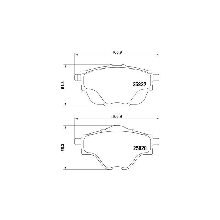 BREMBO Bremsbelagsatz, Scheibenbremse P61124