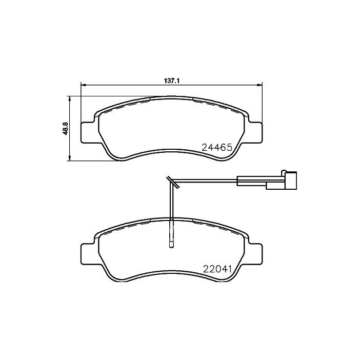 BREMBO Bremsbelagsatz, Scheibenbremse P61125