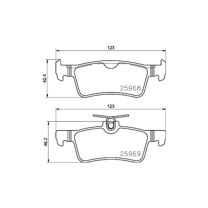 BREMBO Bremsbelagsatz, Scheibenbremse P61126