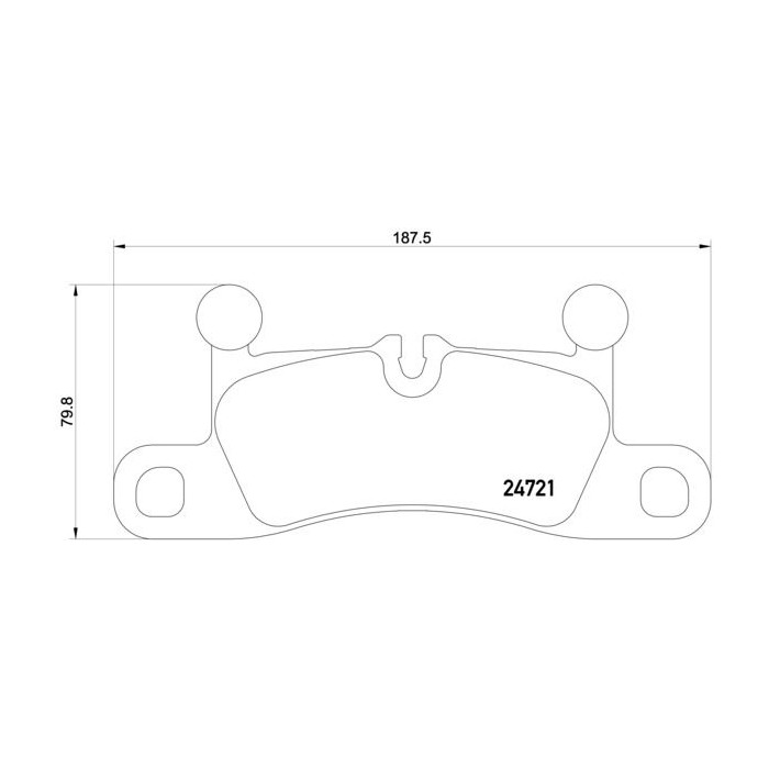 BREMBO Bremsbelagsatz, Scheibenbremse P65027