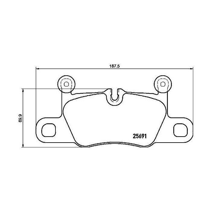 BREMBO Bremsbelagsatz, Scheibenbremse P65031