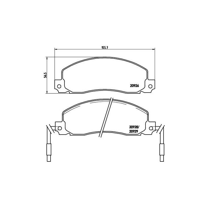 BREMBO Bremsbelagsatz, Scheibenbremse P68006