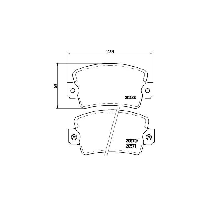 BREMBO Bremsbelagsatz, Scheibenbremse P68007