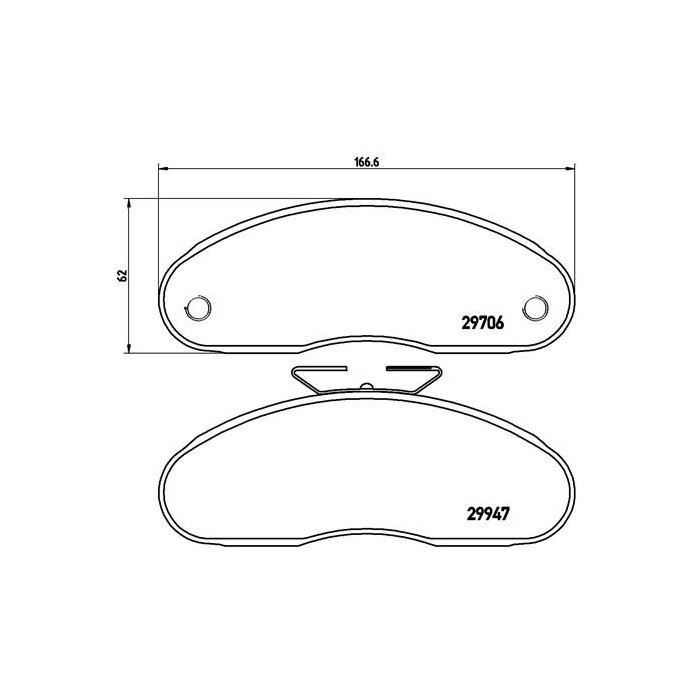 BREMBO Bremsbelagsatz, Scheibenbremse P68013