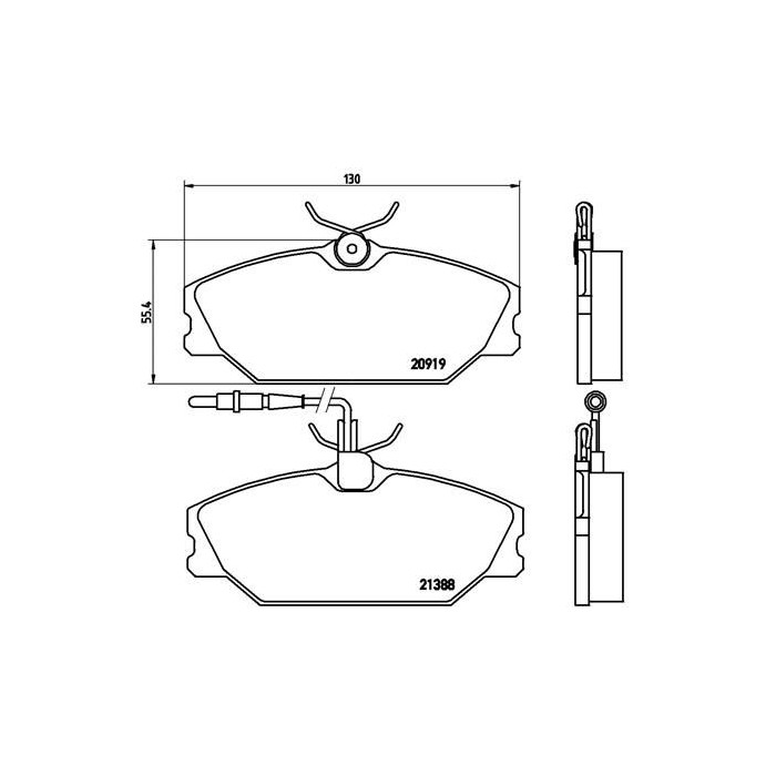 BREMBO Bremsbelagsatz, Scheibenbremse P68014