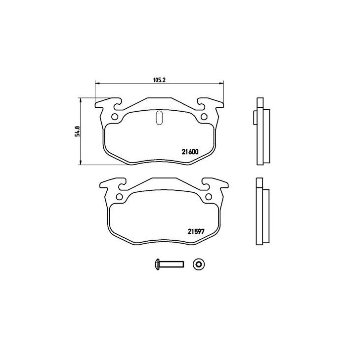 BREMBO Bremsbelagsatz, Scheibenbremse P68018