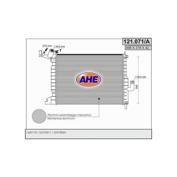 AHE Kühler, Motorkühlung 121.071/A