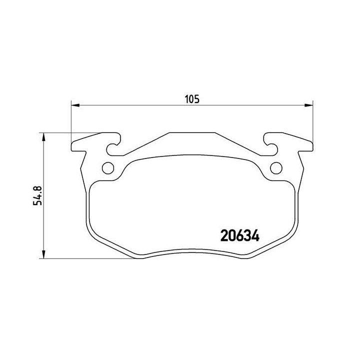 BREMBO Bremsbelagsatz, Scheibenbremse P68020