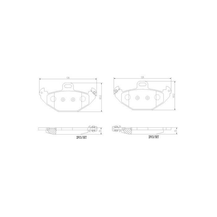 BREMBO Bremsbelagsatz, Scheibenbremse P68021