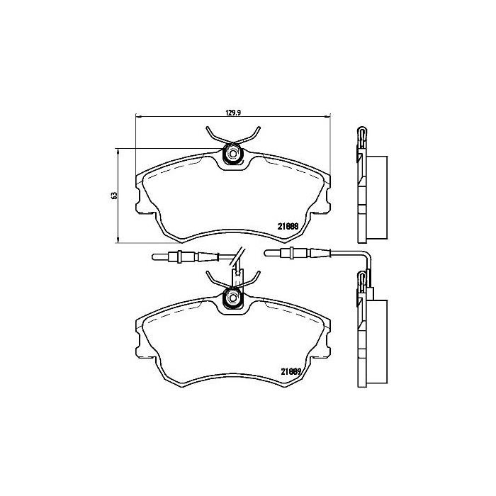 BREMBO Bremsbelagsatz, Scheibenbremse P68023