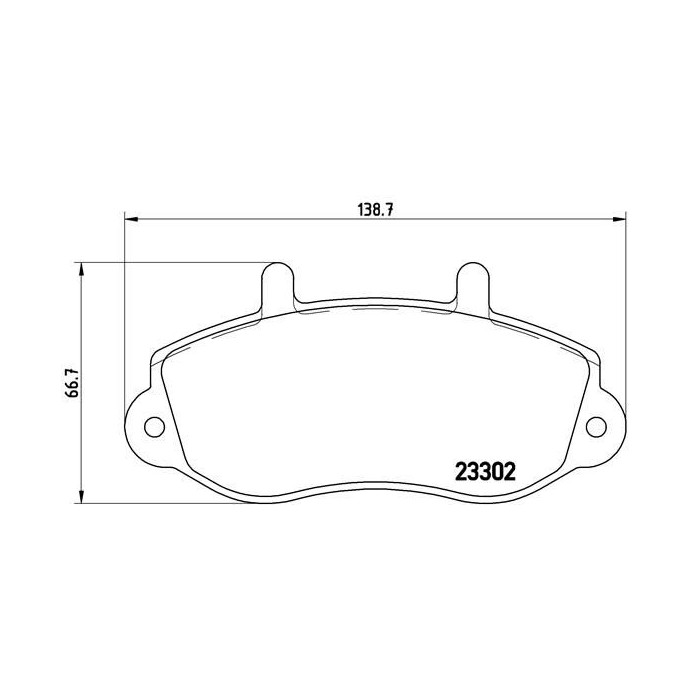 BREMBO Bremsbelagsatz, Scheibenbremse P68025