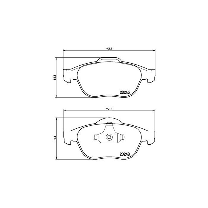BREMBO Bremsbelagsatz, Scheibenbremse P68032