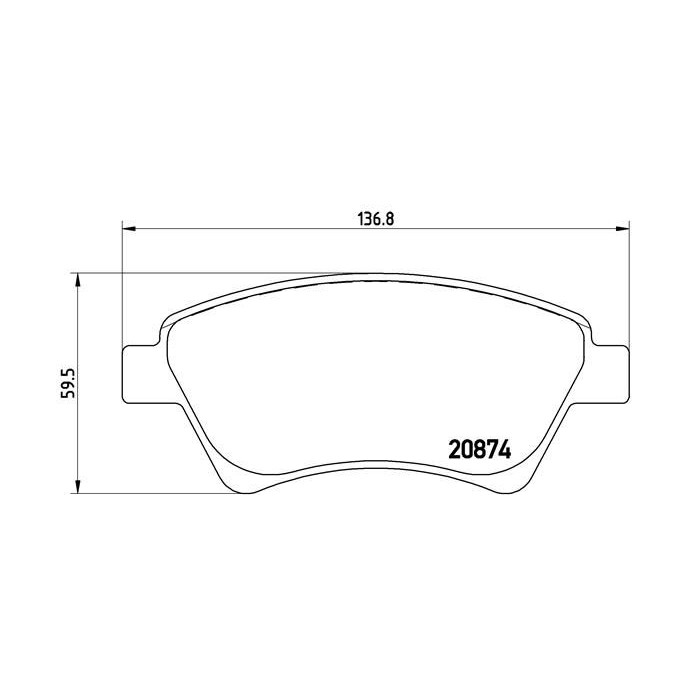 BREMBO Bremsbelagsatz, Scheibenbremse P68034
