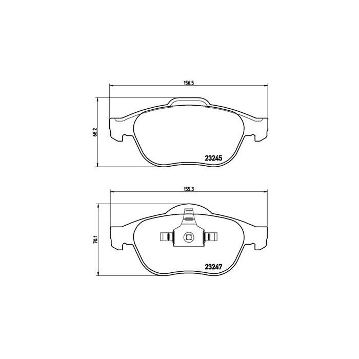 BREMBO Bremsbelagsatz, Scheibenbremse P68040