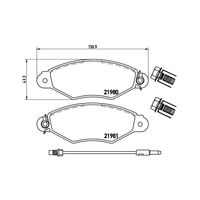 BREMBO Bremsbelagsatz, Scheibenbremse P68042