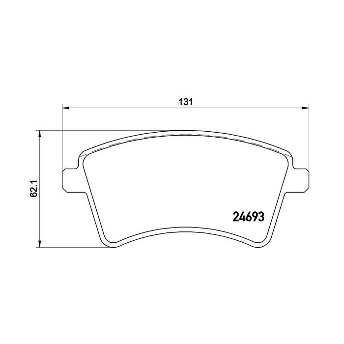 BREMBO Bremsbelagsatz, Scheibenbremse P68044