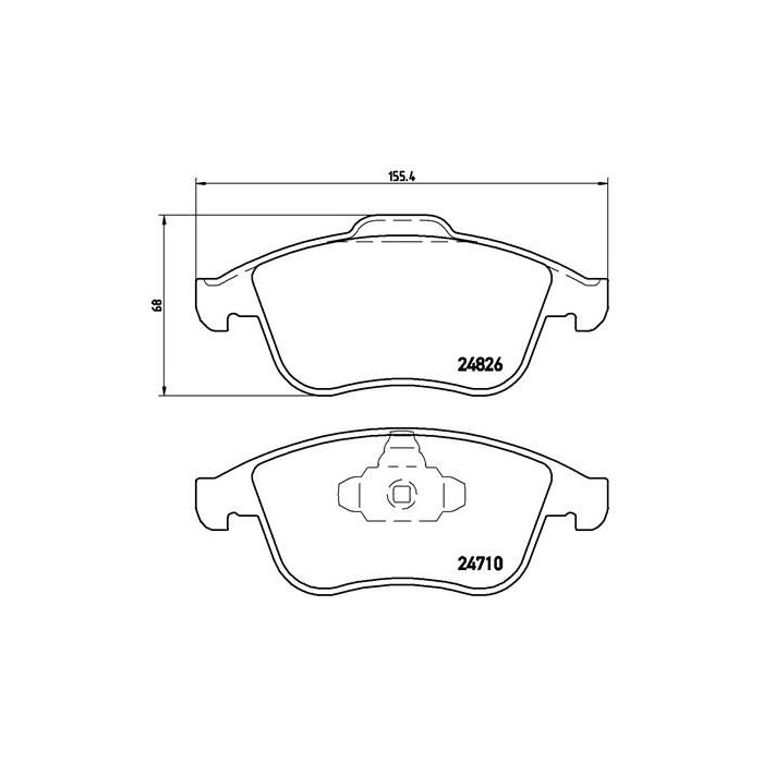 BREMBO Bremsbelagsatz, Scheibenbremse P68052