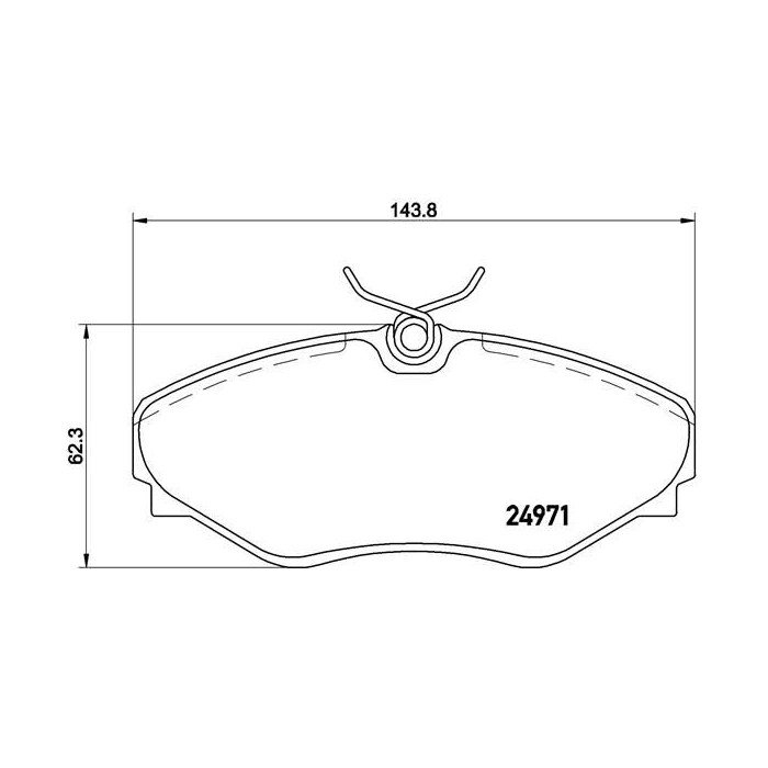 BREMBO Bremsbelagsatz, Scheibenbremse P68055