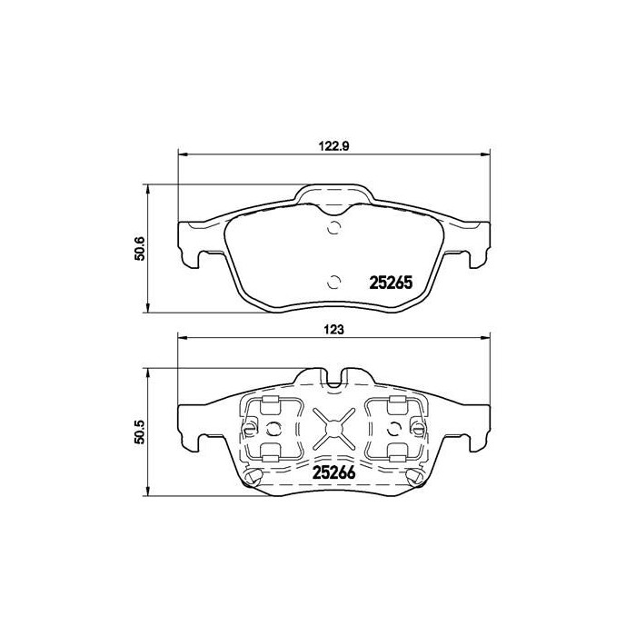 BREMBO Bremsbelagsatz, Scheibenbremse P68057