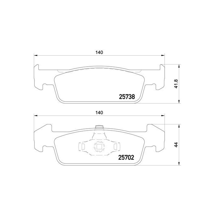 BREMBO Bremsbelagsatz, Scheibenbremse P68060